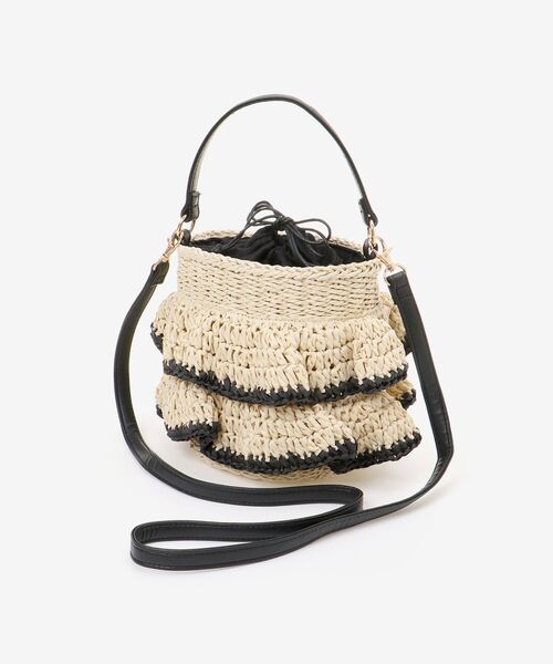 MAJESTIC LEGON（マジェスティックレゴン）の「フリルペーパーバッグ（ハンドバッグ・レディース・ベージュ/アイボリー・FREE）」の10枚目の写真