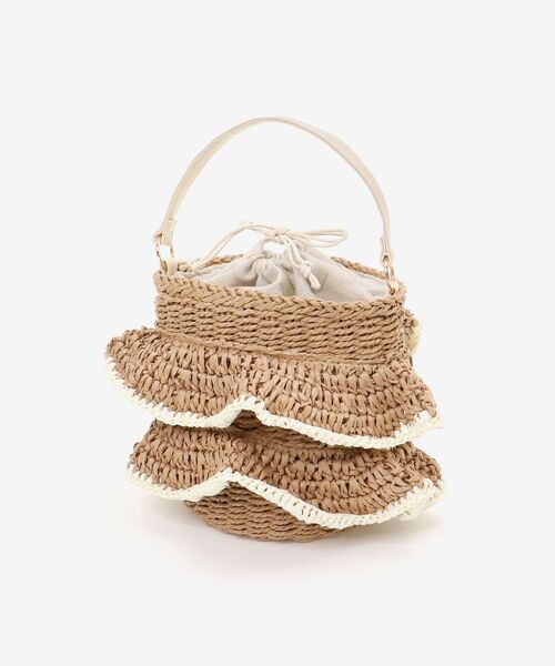 MAJESTIC LEGON（マジェスティックレゴン）の「フリルペーパーバッグ（ハンドバッグ・レディース・ベージュ/アイボリー・FREE）」の12枚目の写真