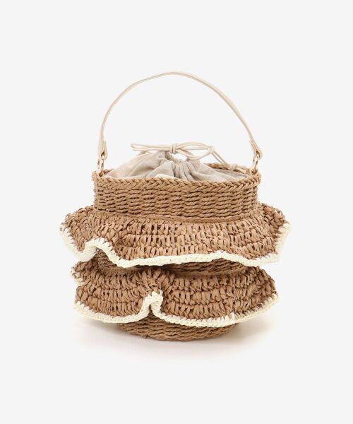 MAJESTIC LEGON（マジェスティックレゴン）の「フリルペーパーバッグ（ハンドバッグ・レディース・ベージュ/アイボリー・FREE）」の14枚目の写真