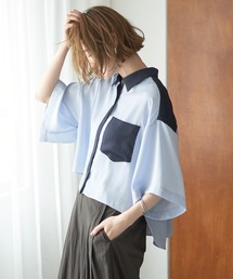 Editt by YECCA VECCA | ヴィンテージサテンクロップドシャツ(シャツ/ブラウス)