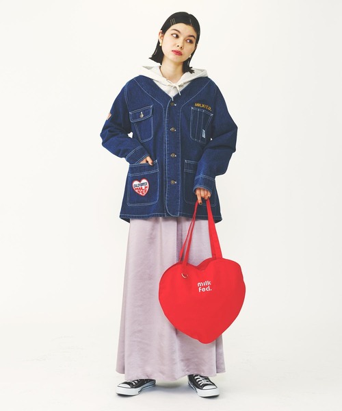 MILKFED.（ミルクフェド）の「HEART SHAPED TOTE BAG（トートバッグ・レディース・ブラック/レッド/ネイビー・ONE SIZE）」の11枚目の写真