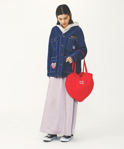 MILKFED.（ミルクフェド）の「HEART SHAPED TOTE BAG（トートバッグ・レディース・ブラック/レッド/ネイビー・ONE SIZE）」の12枚目の写真