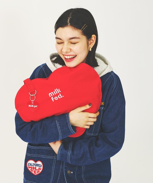 MILKFED.（ミルクフェド）の「HEART SHAPED TOTE BAG（トートバッグ・レディース・ブラック/レッド/ネイビー・ONE SIZE）」の9枚目の写真