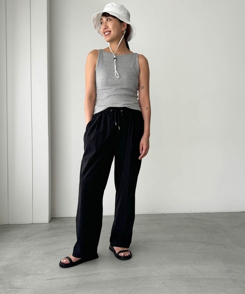 CANAL JEAN（キャナルジーン）の「choice_cnl　ナイロンストレッチイージーパンツ（その他パンツ・レディース・ブラック・MEDIUM/LARGE/X-LARGE）」の5枚目の写真