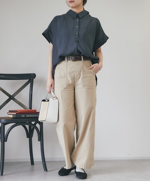 un dix cors(アンディコール)の「ドルマンシャツ(シャツ/ブラウス・レディース・チャコールグレー/オフホワイト/ブルー・FREE)」の17枚目の写真