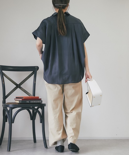 un dix cors(アンディコール)の「ドルマンシャツ(シャツ/ブラウス・レディース・チャコールグレー/オフホワイト/ブルー・FREE)」の19枚目の写真