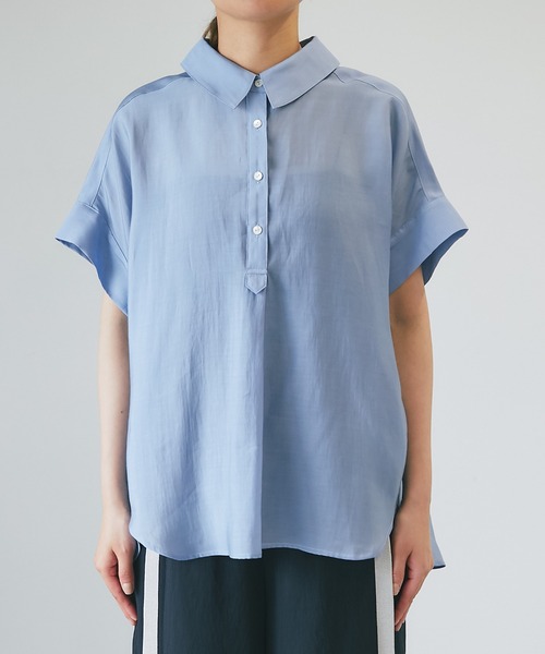 un dix cors(アンディコール)の「ドルマンシャツ(シャツ/ブラウス・レディース・チャコールグレー/オフホワイト/ブルー・FREE)」の9枚目の写真