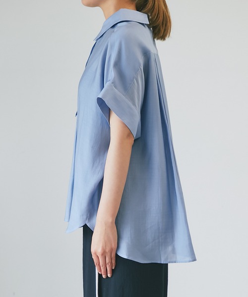 un dix cors(アンディコール)の「ドルマンシャツ(シャツ/ブラウス・レディース・チャコールグレー/オフホワイト/ブルー・FREE)」の10枚目の写真