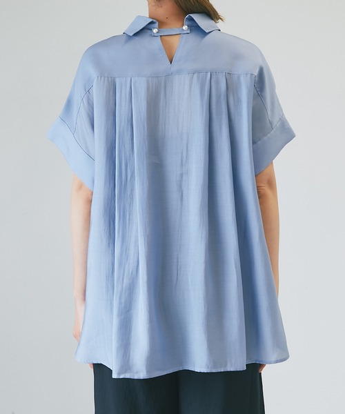 un dix cors(アンディコール)の「ドルマンシャツ(シャツ/ブラウス・レディース・チャコールグレー/オフホワイト/ブルー・FREE)」の11枚目の写真