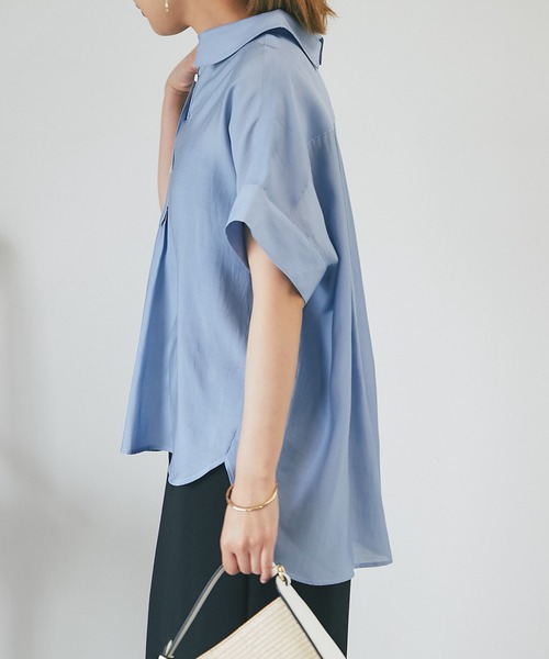 un dix cors(アンディコール)の「ドルマンシャツ(シャツ/ブラウス・レディース・チャコールグレー/オフホワイト/ブルー・FREE)」の5枚目の写真