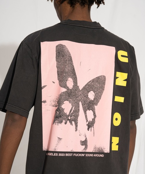 UNION（UNION TOKYO）（ユニオン）の「UNION TOKYO BUTTERFLY TEE ユニオントーキョー（Tシャツ/カットソー・メンズ・ホワイト/ブラック・XX-LARGE/X-LARGE/LARGE/MEDIUM/SMALL）」の6枚目の写真