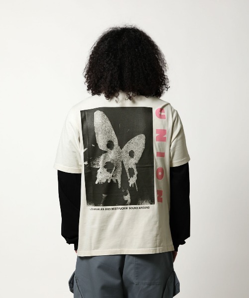 UNION（UNION TOKYO）（ユニオン）の「UNION TOKYO BUTTERFLY TEE ユニオントーキョー（Tシャツ/カットソー・メンズ・ホワイト/ブラック・XX-LARGE/X-LARGE/LARGE/MEDIUM/SMALL）」の18枚目の写真