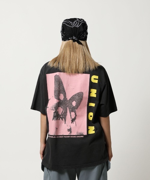 UNION（UNION TOKYO）（ユニオン）の「UNION TOKYO BUTTERFLY TEE ユニオントーキョー（Tシャツ/カットソー・メンズ・ホワイト/ブラック・XX-LARGE/X-LARGE/LARGE/MEDIUM/SMALL）」の14枚目の写真
