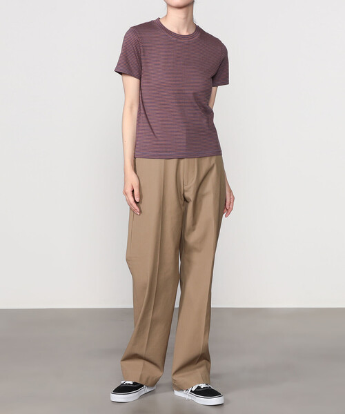 tシャツ Yonetomi | 「別注」クルーネックボーダーTシャツ WOMEN レディース Yonetomi | 〈別注〉クルーネックボーダーTシャツ WOMEN（T