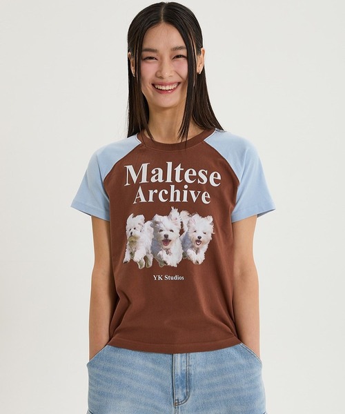 UNISEX】Wai Kei／マルチーズラグランT（Tシャツ/カットソー