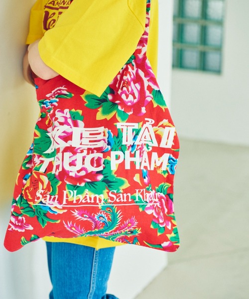 THEATRE PRODUCTS（シアタープロダクツ）の「フラワープリントトートバッグ（トートバッグ・レディース・グリーン/ブルー/レッド・FREE）」の6枚目の写真