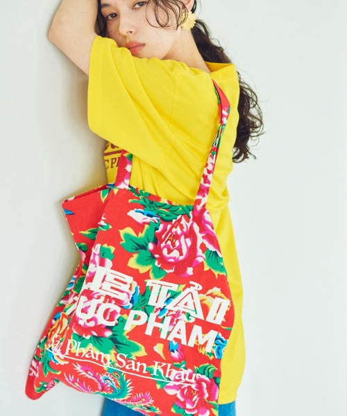 THEATRE PRODUCTS（シアタープロダクツ）の「フラワープリントトートバッグ（トートバッグ・レディース・グリーン/ブルー/レッド・FREE）」の8枚目の写真