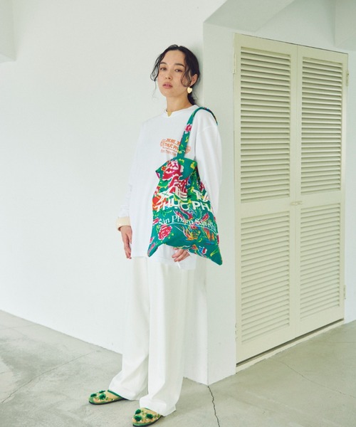 THEATRE PRODUCTS（シアタープロダクツ）の「フラワープリントトートバッグ（トートバッグ・レディース・グリーン/ブルー/レッド・FREE）」の9枚目の写真