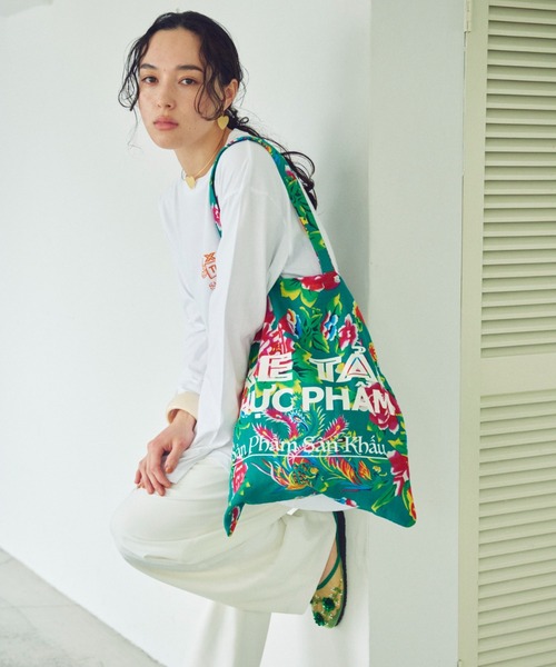 THEATRE PRODUCTS（シアタープロダクツ）の「フラワープリントトートバッグ（トートバッグ・レディース・グリーン/ブルー/レッド・FREE）」の10枚目の写真