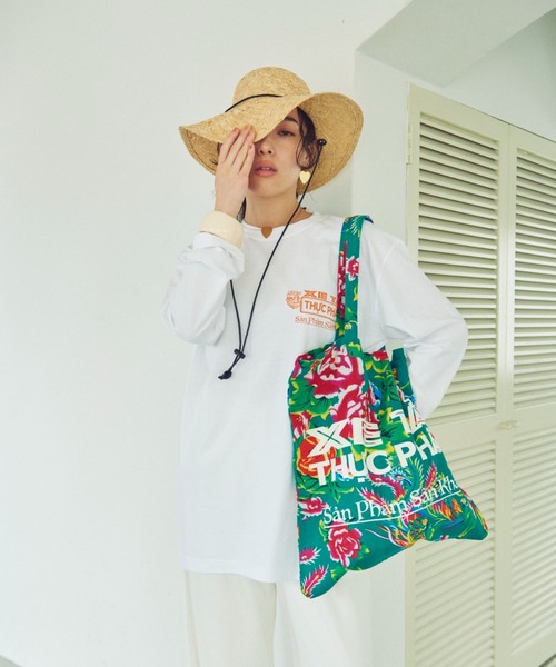 THEATRE PRODUCTS（シアタープロダクツ）の「フラワープリントトートバッグ（トートバッグ・レディース・グリーン/ブルー/レッド・FREE）」の11枚目の写真