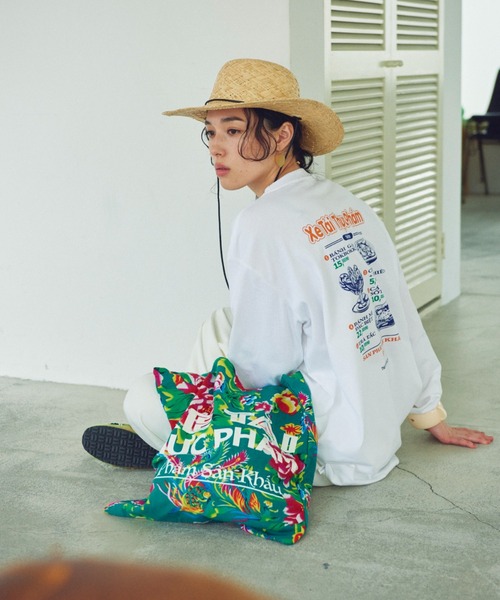 THEATRE PRODUCTS（シアタープロダクツ）の「フラワープリントトートバッグ（トートバッグ・レディース・グリーン/ブルー/レッド・FREE）」の13枚目の写真