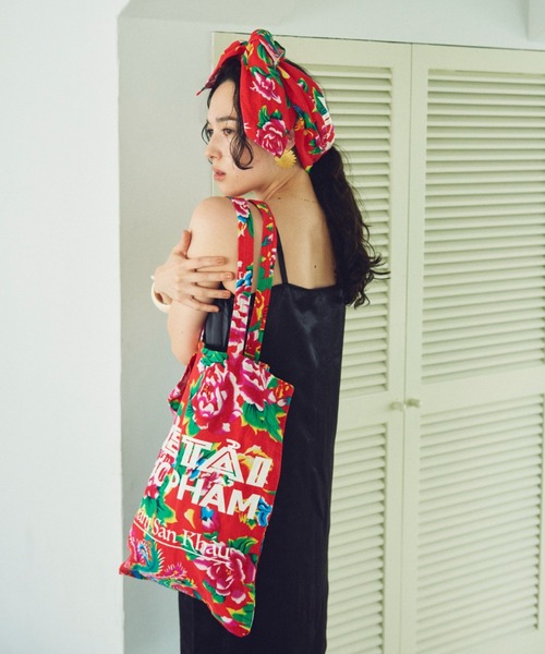 THEATRE PRODUCTS（シアタープロダクツ）の「フラワープリントトートバッグ（トートバッグ・レディース・グリーン/ブルー/レッド・FREE）」の15枚目の写真