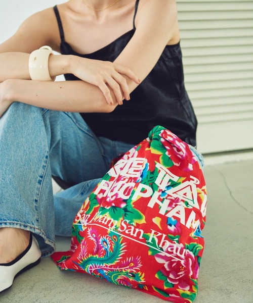 THEATRE PRODUCTS（シアタープロダクツ）の「フラワープリントトートバッグ（トートバッグ・レディース・グリーン/ブルー/レッド・FREE）」の18枚目の写真