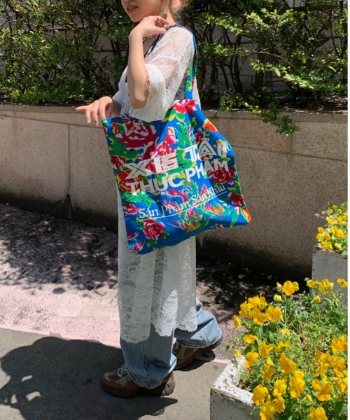 THEATRE PRODUCTS（シアタープロダクツ）の「フラワープリントトートバッグ（トートバッグ・レディース・グリーン/ブルー/レッド・FREE）」の21枚目の写真