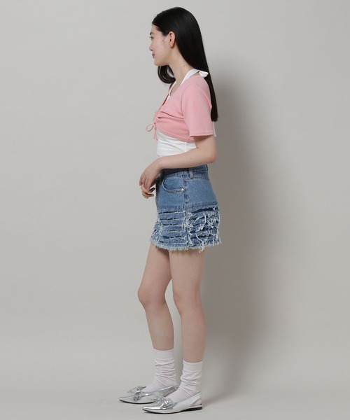 3.3 Field Trip (3.3フィールドトリップ)の「3.3 Field Trip/キャミツキハンソデカーデ(カーディガン/ボレロ・レディース・ピンク/グレー/ブラック・FREE)」の17枚目の写真