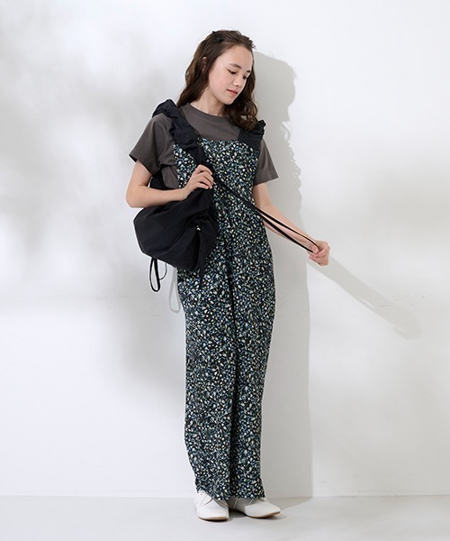 pom ponette junior（ポンポネットジュニア）の「【AMI】フラワーキャットサロペット（サロペット/オーバーオール・キッズ・ネイビー/ブラック・M/L）」の14枚目の写真