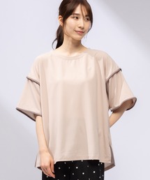 AnNet（アネット）の「サイドスリット バイカラー クルーネック プルオーバー（Tシャツ/カットソー・レディース）」