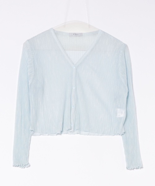 B'day（ビーデイ）の「【 B'day / ビーデー 】UVカットショート丈 シアーカーディガン（カーディガン/ボレロ・レディース・ホワイト/グリーン/ピンク/イエロー/ブラック・FREE）」の3枚目の写真