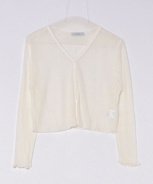 B'day（ビーデイ）の「【 B'day / ビーデー 】UVカットショート丈 シアーカーディガン（カーディガン/ボレロ・レディース・ホワイト/グリーン/ピンク/イエロー/ブラック・FREE）」の11枚目の写真