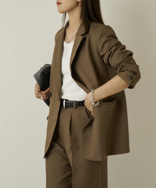 Lui's（ルイス）の「リブロンT（Tシャツ/カットソー・レディース・オフホワイト/ブラック/チャコールグレー・FREE）」の6枚目の写真