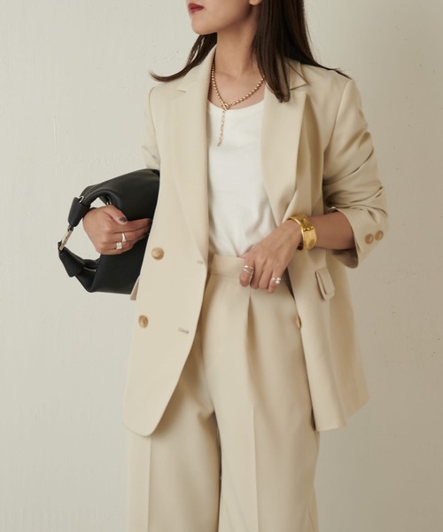 Lui's（ルイス）の「リブロンT（Tシャツ/カットソー・レディース・オフホワイト/ブラック/チャコールグレー・FREE）」の5枚目の写真