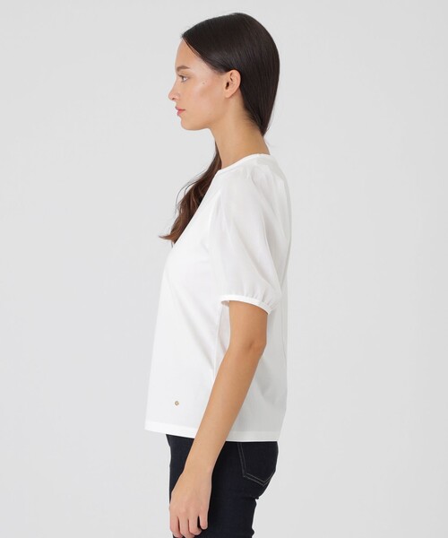 BLUE LABEL CRESTBRIDGE(ブルーレーベルクレストブリッジ)の「【一部店舗限定】コットンスムースジャージートップス(Tシャツ/カットソー・レディース・ダークネイビー/ピンク系その他3/オフホワイト/ブラック・38)」の9枚目の写真