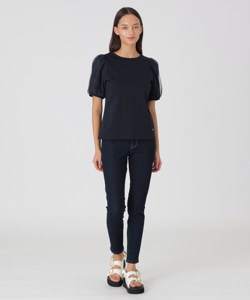 BLUE LABEL CRESTBRIDGE(ブルーレーベルクレストブリッジ)の「【一部店舗限定】コットンスムースジャージートップス(Tシャツ/カットソー・レディース・ダークネイビー/ピンク系その他3/オフホワイト/ブラック・38)」の15枚目の写真