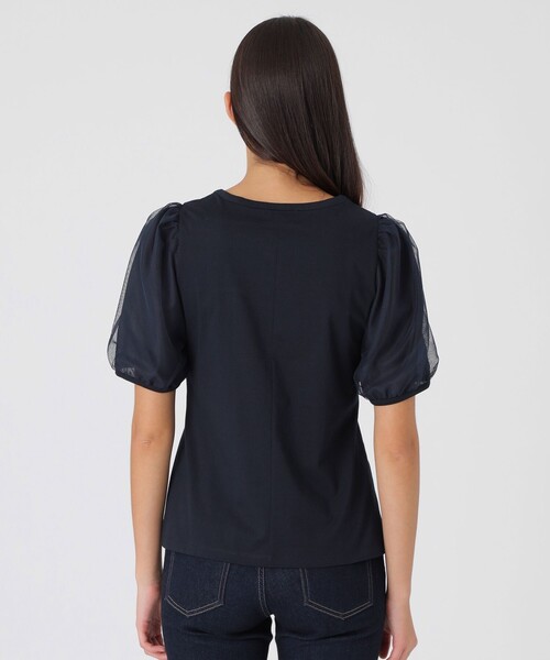 BLUE LABEL CRESTBRIDGE(ブルーレーベルクレストブリッジ)の「【一部店舗限定】コットンスムースジャージートップス(Tシャツ/カットソー・レディース・ダークネイビー/ピンク系その他3/オフホワイト/ブラック・38)」の13枚目の写真