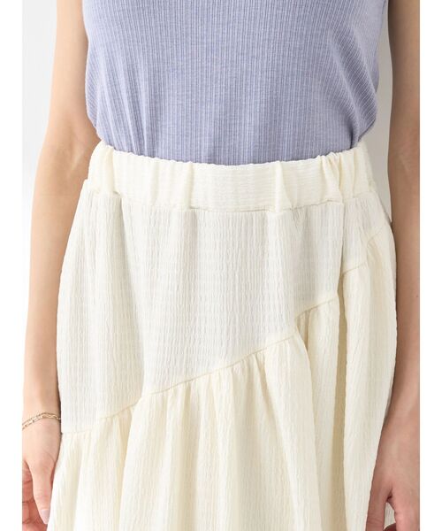 earth music&ecology(アースミュージックアンドエコロジー)の「カットティアードスカート(スカート・レディース・ブラック/ラベンダー/アイボリー・FREE)」の17枚目の写真