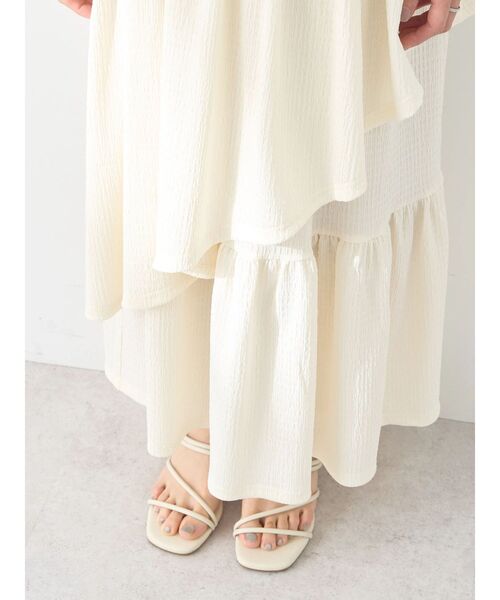 earth music&ecology(アースミュージックアンドエコロジー)の「カットティアードスカート(スカート・レディース・ブラック/ラベンダー/アイボリー・FREE)」の18枚目の写真