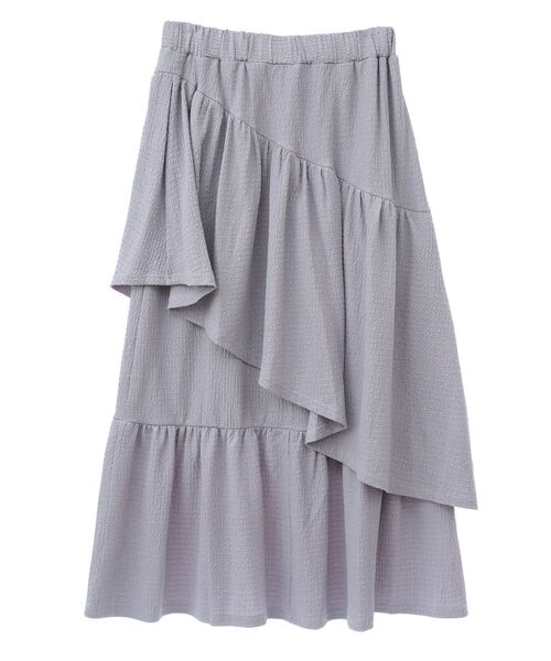 earth music&ecology(アースミュージックアンドエコロジー)の「カットティアードスカート(スカート・レディース・ブラック/ラベンダー/アイボリー・FREE)」の20枚目の写真