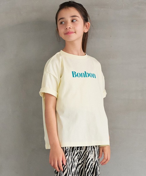 coca（coca）（コカ）の「【WEB限定セール】キッズ ロゴプリントTシャツ（Tシャツ/カットソー・キッズ・ブルー/チャコール/イエロー/ホワイト・120/130/140/150）」の4枚目の写真