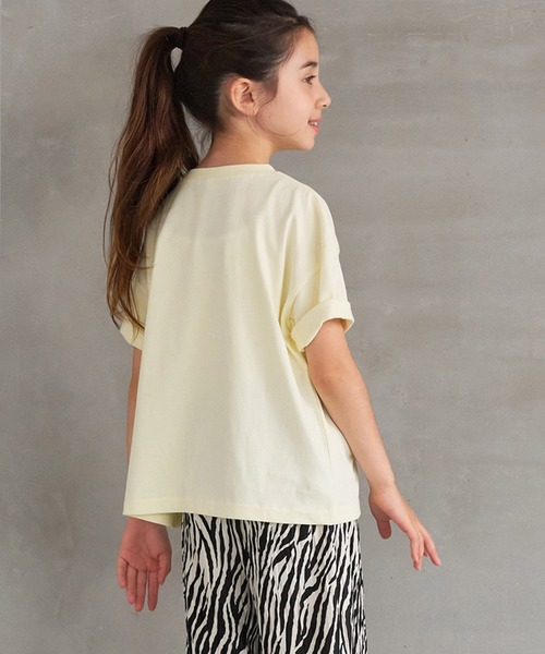 coca（coca）（コカ）の「【WEB限定セール】キッズ ロゴプリントTシャツ（Tシャツ/カットソー・キッズ・ブルー/チャコール/イエロー/ホワイト・120/130/140/150）」の16枚目の写真