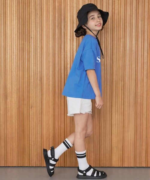 coca（coca）（コカ）の「【WEB限定セール】キッズ ロゴプリントTシャツ（Tシャツ/カットソー・キッズ・ブルー/チャコール/イエロー/ホワイト・120/130/140/150）」の7枚目の写真