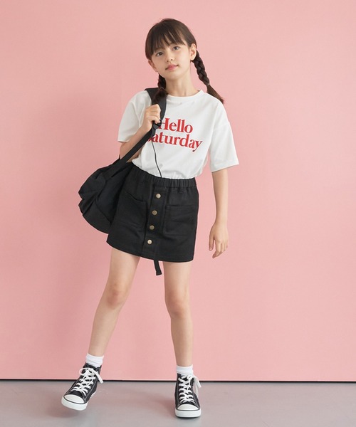 coca（coca）（コカ）の「【WEB限定セール】キッズ ロゴプリントTシャツ（Tシャツ/カットソー・キッズ・ブルー/チャコール/イエロー/ホワイト・120/130/140/150）」の8枚目の写真