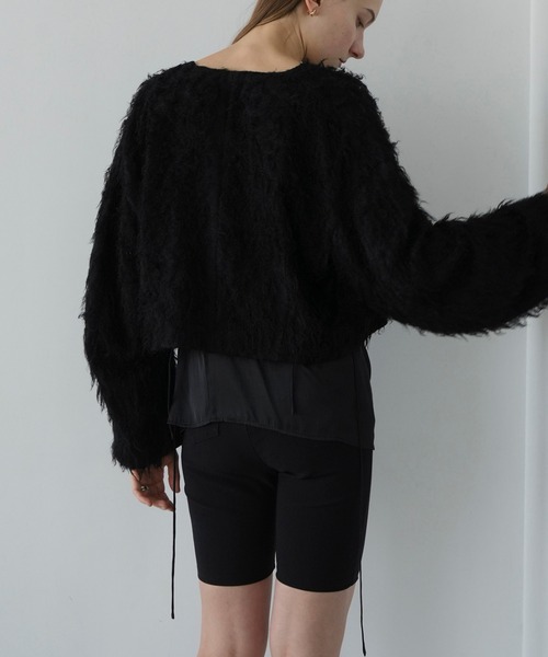 CLANE（クラネ）の「RIB STRIPE BIKER SHORTS（その他パンツ・レディース・ブラック/アイボリー・1/2）」の5枚目の写真