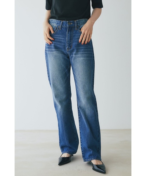 センターライン美シルエットストレートデニム（デニムパンツ）｜&. NOSTALGIA（アンドドットノスタルジア）