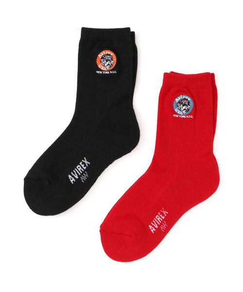 AVIREX（アヴィレックス）の「TOM CAT NEWYORK SOCKS/トムキャット ニューヨークソックス（ソックス/靴下・レディース・ホワイト/ブラック・F）」の2枚目の写真