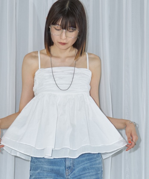 leimn（レイムン）の「ギャザーペプラムビスチェ（ベスト）」 - WEAR