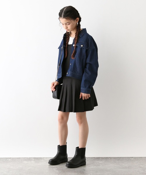 GLOBAL WORK(グローバルワーク)の「ショートデニムGジャン/115807(デニムジャケット・キッズ・ブラック/ネイビー・130cm/140cm/150cm/160cm)」の8枚目の写真